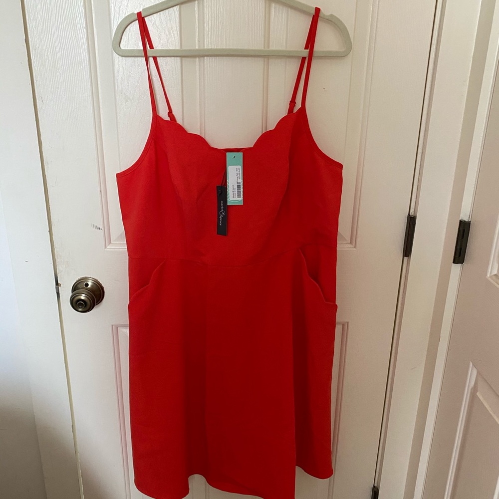 NWT Market & Spruce Crissie Orange Red Sundress